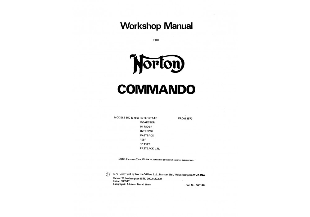 Norton Workshop Manuals